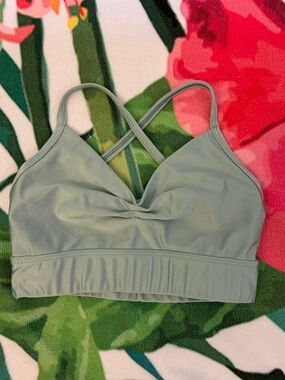 Girls' Cross-Back Dancing Top in Sage Green